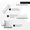 18 x 18 Square Cotton Accent Throw Pillow with Simple Striped Pattern and Tassels, Set of 2, White and Black