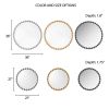 Marlowe Beaded Round Wall Mirror 36"D