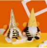 2PCS Bumble Bee Gnome Plush World Bee Day Decor Mr and Mrs Honeybee Spring Gnomes Plush Ornaments