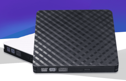 USB3.0 external optical drive removable DVD CD burner (Color: Black)