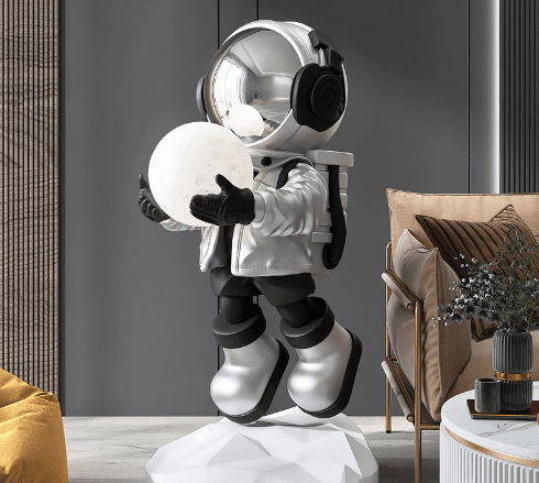 Large Floor-to-ceiling Decoration Light In Astronaut Welcome Room