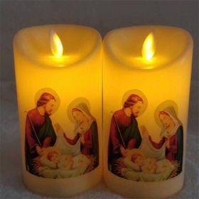 Single Electronic Candle Multiple Icons Plug-in Battery (Option: C)