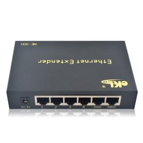 Network Extender 300 Meters Network Cable Signal Amplifier (Option: Black-UK)