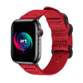 Nylon Strap Braided 3anf4ang5and6 Generation Sports (Option: Red-42to44mm)