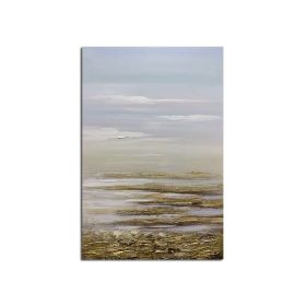 Gold Texture 100% Hand Painted Modern Abstract Oil Painting On Canvas Wall Art For Living Room Home Decoration No Frame (size: 60X90cm)
