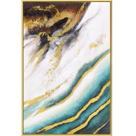 100% Handmade Abstract Oil Painting Wall Art Modern Minimalist Marble Texture Picture Canvas Home Decor For Living No Frame (size: 150X220cm)