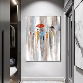 Oil Painting Hand Painted Vertical Abstract People Contemporary Modern Canvas Luxurious home corridor living room bedroom decoration art (size: 60X90cm)