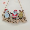 1PCs Creative Christmas Pendant Wooden Hanging Ornaments Welcome Noel Decor New Year Xmas Tree Drop Decorations Gift Accessories