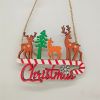 1PCs Creative Christmas Pendant Wooden Hanging Ornaments Welcome Noel Decor New Year Xmas Tree Drop Decorations Gift Accessories