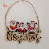 1PCs Creative Christmas Pendant Wooden Hanging Ornaments Welcome Noel Decor New Year Xmas Tree Drop Decorations Gift Accessories