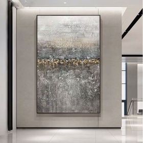 Handmade Abstract Oil Painting Wall Art Modern Bright Color Abstract Picture On Canvas Home Decoration For Living Room No Frame (size: 50X70cm)